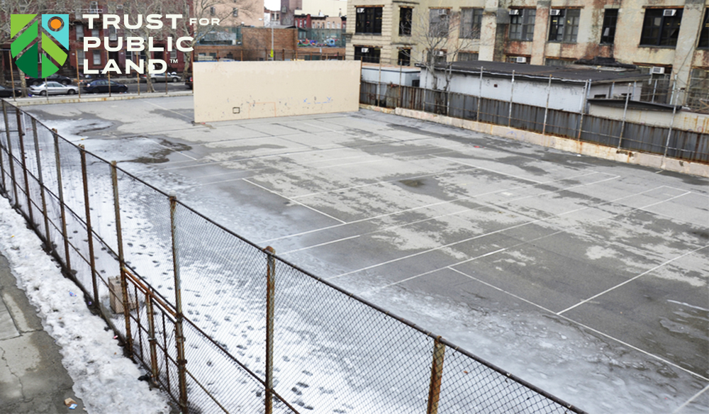 A before photo of schoolyard